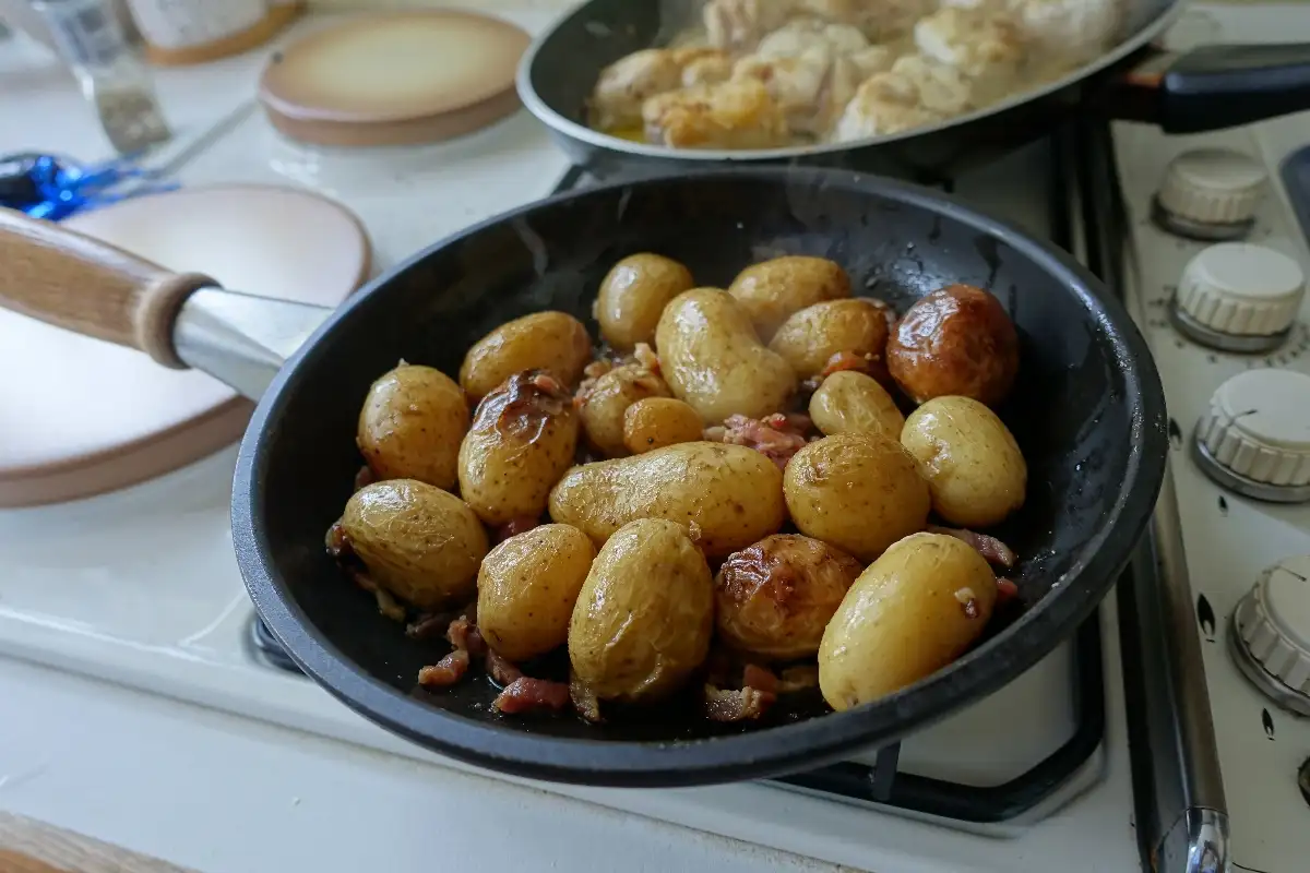 Potatoes lardons